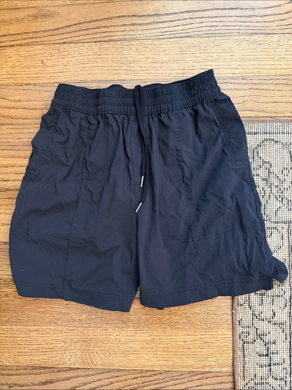Men's Black Columbia Elastic-Waist Shorts